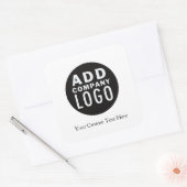 Voeg uw eigen Business Logo aangepaste tekst toe Vierkante Sticker (Envelop)