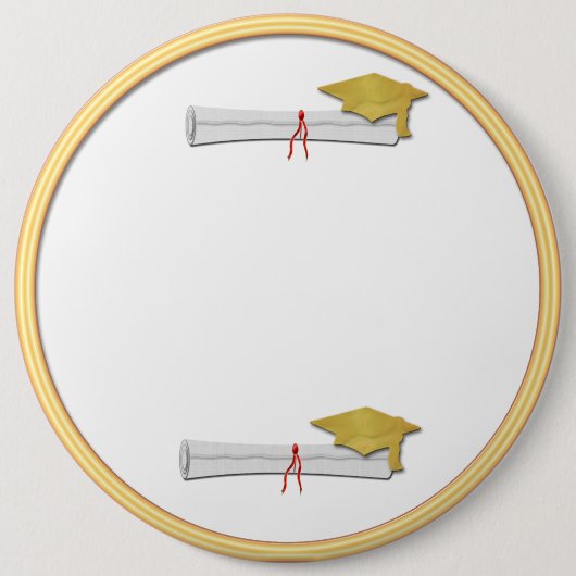Voeg uw eigen Button voor Afstuderen met gouden te (Voorkant)
