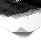 voeg uw eigen citaat van de zwarte grijze verf op  poster (Hoek)