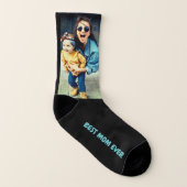 Voeg uw eigen douanefoto en tekst toe sokken (Rechts - buiten)