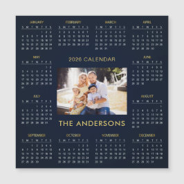 Voeg uw eigen familiefoto 2026 kalender | magneet