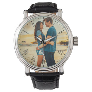 Voeg uw eigen familiefoto of een aangepast Afbeeld Horloge