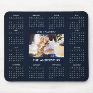 Voeg uw eigen familiefoto toe 2026 Agenda Muismat