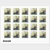 Voeg uw eigen foto 1st de naamSticker van de Geboo Vierkante Sticker (Vel)