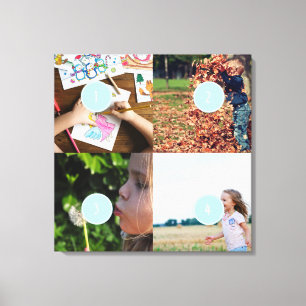 Voeg uw eigen Foto 4 afbeeldingen Canvas toe Afdruk
