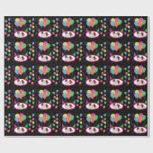 Voeg Uw eigen Foto aan de Petten en de ballonnen v Cadeaupapier (Vlak)