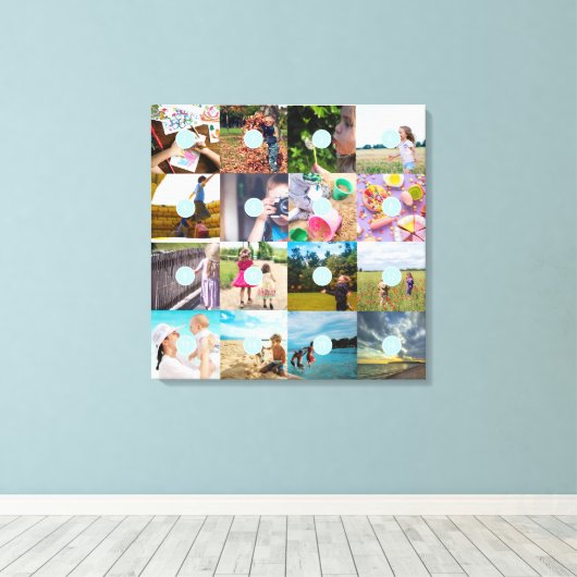 Voeg uw eigen foto aanpasbare 16 afbeeldingen Canv Canvas Afdruk (Insitu (Houten vloer))