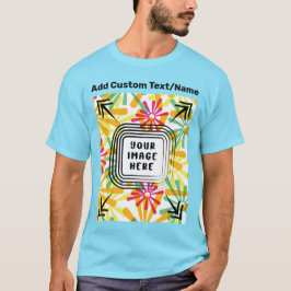 Voeg uw eigen foto Afbeelding Afbeelding tekst hie T-shirt