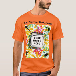 Voeg uw eigen foto Afbeelding Afbeelding tekst hie T-shirt