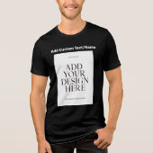 Voeg uw eigen foto Afbeelding Afbeelding tekst hie Tri-Blend Shirt (Voorkant)