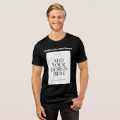 Voeg uw eigen foto Afbeelding Afbeelding tekst hie Tri-Blend Shirt (Voorkant volledig)