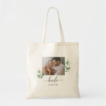 Voeg uw eigen foto BRIDE Budget Canvas tas toe