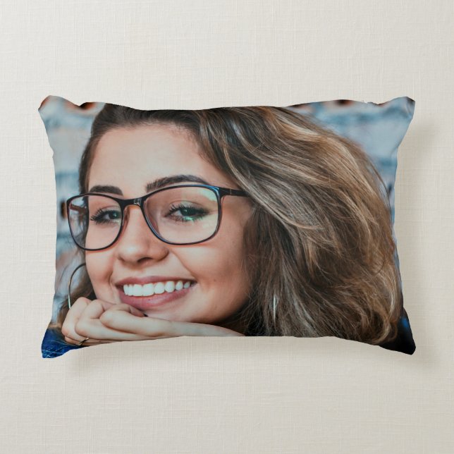 Voeg uw eigen foto Custom dubbelzijdig Accent Kussen (Voorkant)