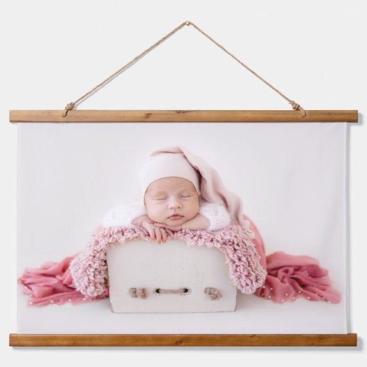 VOEG UW EIGEN FOTO DIY BABY Custom Afbeelding Afbe Hangend Wandkleed (Voorkant)