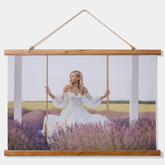 VOEG UW EIGEN FOTO-DIY BRIDE Custom Afbeelding Afb Hangend Wandkleed (Voorkant)