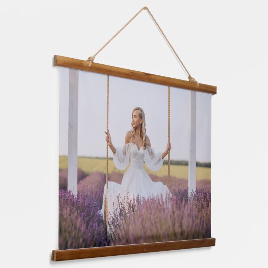 VOEG UW EIGEN FOTO-DIY BRIDE Custom Afbeelding Afb Hangend Wandkleed (Gebogen)