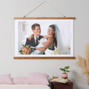 VOEG UW EIGEN FOTO DIY WEDDING Afbeelding Afbeeldi Hangend Wandkleed