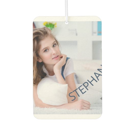 Voeg uw eigen foto en naam Custom Heart Shape Luchtverfrisser (Voorkant)