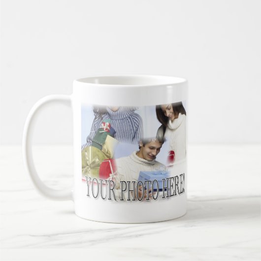 Voeg uw eigen foto en tekst eenvoudig toe koffiemok (Links)