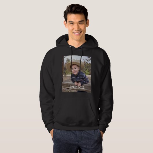 Voeg uw eigen Foto en Tekst toe. Hoodie (Voorkant volledig)