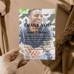 Voeg uw eigen foto- en tekstmedeleven toe bedankkaart