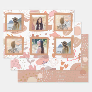 Voeg uw eigen foto Happy Birthday Wrapping Paper t