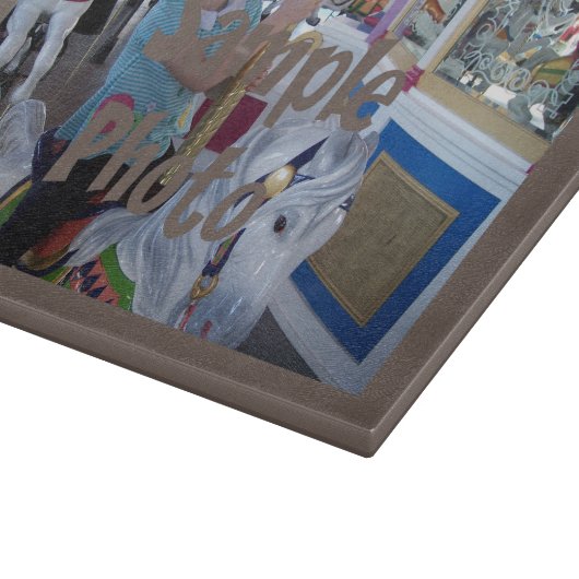 Voeg uw eigen foto in het stripbord toe snijplank (Hoek)