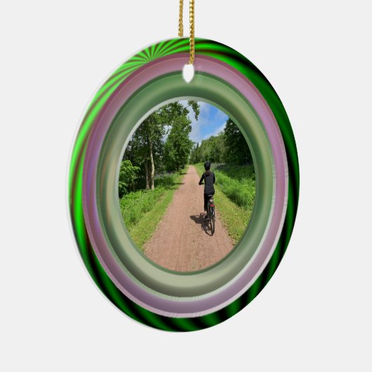 Voeg uw eigen foto-keramische versiering toe keramisch ornament (Rechts)