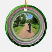 Voeg uw eigen foto-keramische versiering toe keramisch ornament (Voorkant)