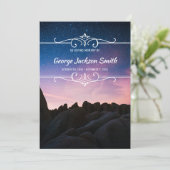 Voeg uw eigen foto-Memorial Service Night Sky toe Kaart (Staand voorkant)