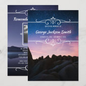 Voeg uw eigen foto-Memorial Service Night Sky toe Kaart (Voorkant / Achterkant)