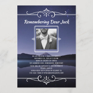 Voeg uw eigen foto-Memorial Service Night Sky toe Kaart