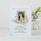 Voeg uw eigen foto-memorieposten toe aan Rozen Kaart (Staand voorkant)