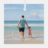 Voeg uw eigen Foto of Ornament van het Glas van de (Achterkant)