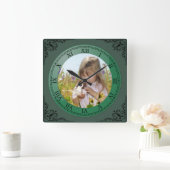 VOEG UW EIGEN FOTO OF TEKST TOE. VIERKANTE KLOK (Huis)