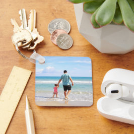 Voeg uw eigen foto of tekstaluminium toe sleutelhanger