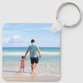 Voeg uw eigen foto of tekstaluminium toe sleutelhanger (Achterkant)