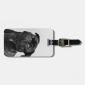 Voeg uw eigen foto-reis toe | grappige pug bagagelabel (Voorkant horizontaal)