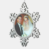 Voeg uw eigen foto-Snowflake-versiering toe Tin Sneeuwvlok Ornament (Rechts)