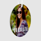 Voeg uw eigen foto toe 2 (1+1) Persoonlijk Afstude Ornament (voorkant)