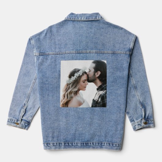 Voeg Uw Eigen Foto Toe Denim Jacket (Achterkant)