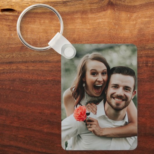 "Voeg uw eigen foto toe" Sleutelhanger (Voorkant)