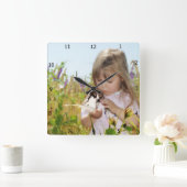 VOEG UW EIGEN FOTO TOE VIERKANTE KLOK (Huis)