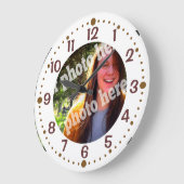 Voeg uw eigen foto witte klok toe met Sjabloon min (Hoek)