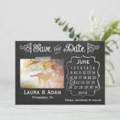 Voeg uw eigen fotobord toe sparen de Datum Save The Date (Staand voorkant)