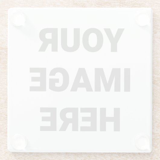 Voeg uw eigen fotoontwerp toe aan uw eigen aangepa glazen onderzetter (Achterkant)