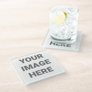 Voeg uw eigen fotoontwerp toe uw eigen aangepaste glazen onderzetter