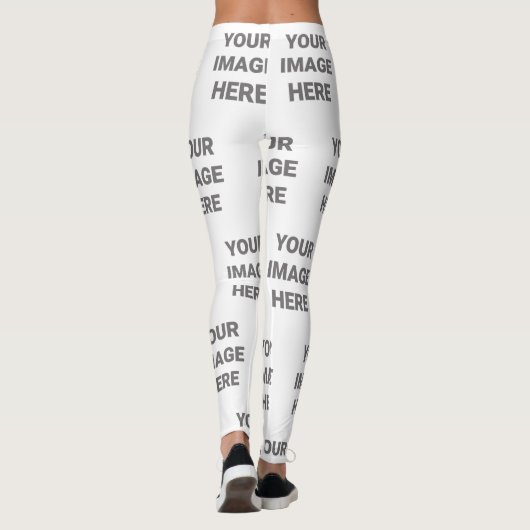 Voeg uw eigen fotoontwerp zelf toe leggings (Achterkant)
