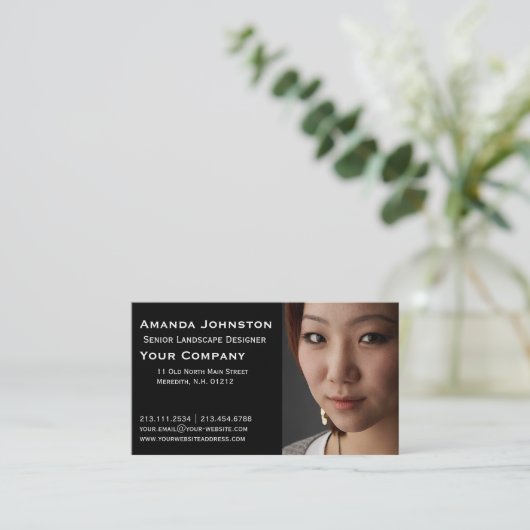 Voeg uw eigen fotoportret toe visitekaartje