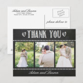 Voeg uw eigen foto's krijtbord dank u briefkaart (Voorkant / Achterkant)